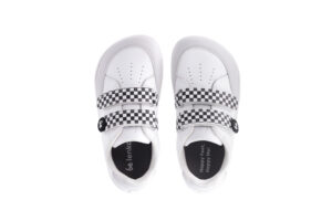 Adidasi Barefoot Copii Be Lenka Energise Kids – White & Checkerboard