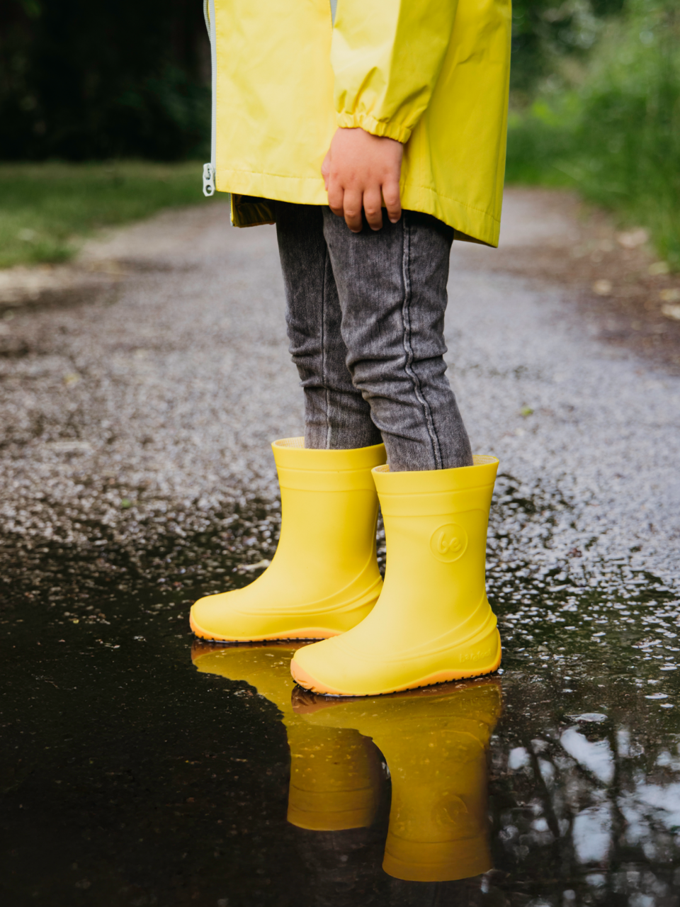 Cizme de cauciuc barefoot Be Lenka Pudds - Yellow