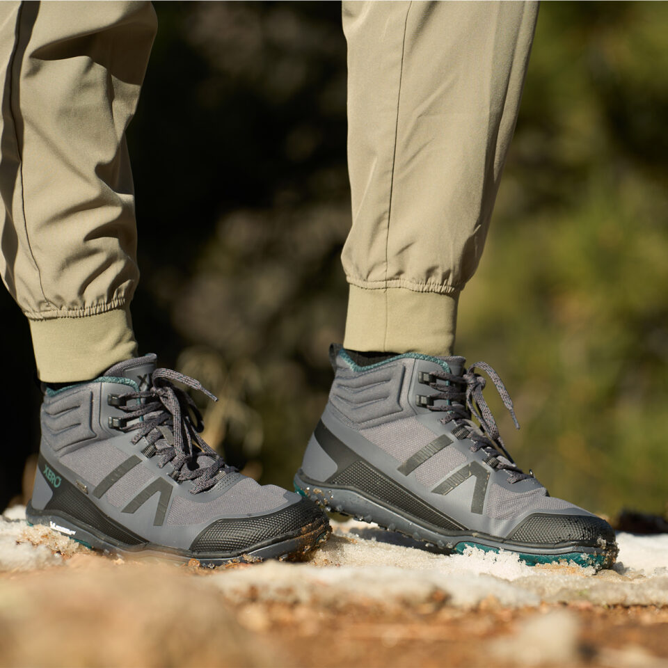 Ghete Barefoot Damă Impermeabile, Xero, Scrambler Mid II WP - Ultralight, Hiking Boot, Asphalt Sea Moss, W