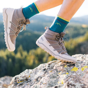 Ghete Barefoot Damă Impermeabile, Xero, Scrambler Trail Mid WP, Morel / Pure Cashmere, W