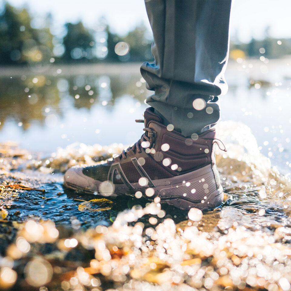 Ghete Barefoot Impermeabile, Xero, Scrambler Trail Mid WP – Hiking Boot, Morel / Pure Cashmere, M