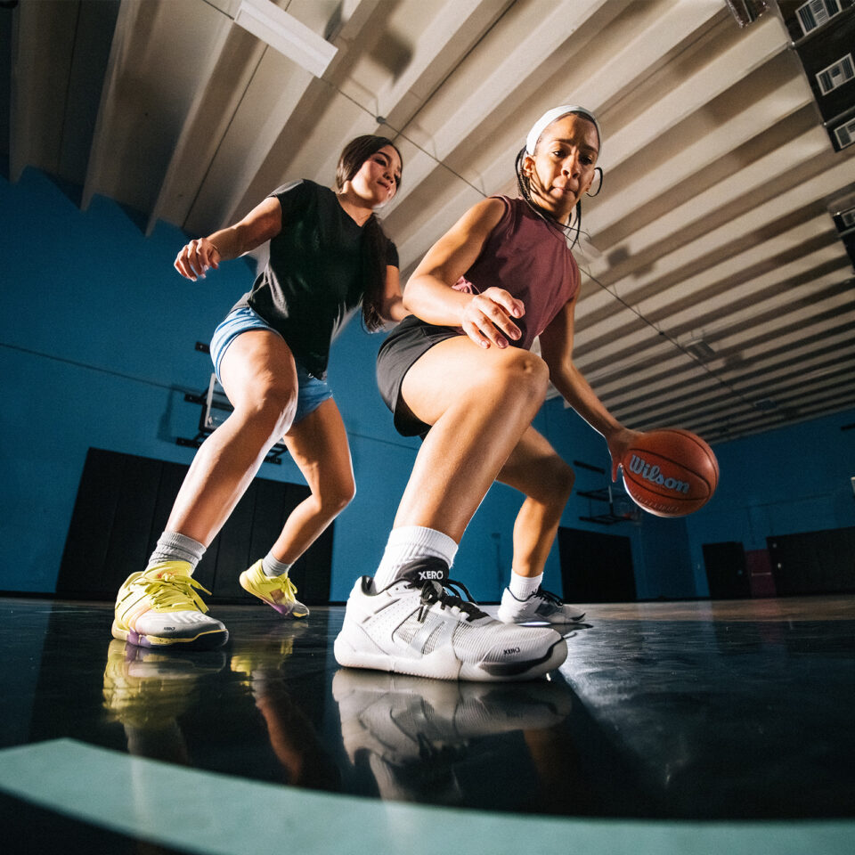 Pantofi Sport Barefoot Damă, Xero, X1 Low - Basketball Shoe, White, W