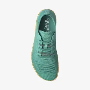Pantofi barefoot adulti, sport, Groundies, Active Knit, culoare jade