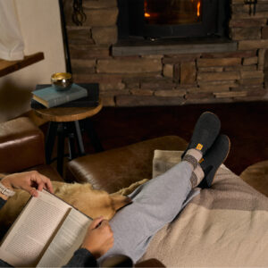 Papuci de Casă, Xero, Pagosa – Cozy Cool-Weather Slip-On, Black, W