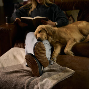 Papuci de Casă, Xero, Pagosa – Cozy Cool-Weather Slip-On, Black, W