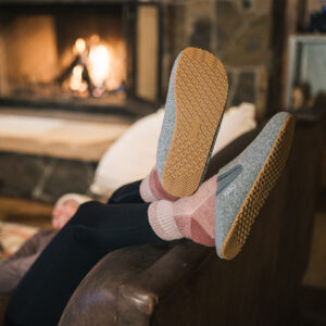 Papuci de Casă, Xero, Pagosa – Cozy Cool-Weather Slip-On, Light Gray, W