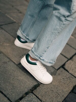 Sneakers Barefoot Be Lenka Enigma Barebarics – White & Dark Green