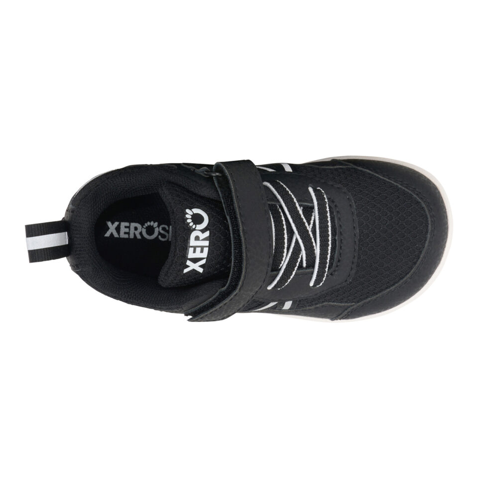 Sneakers Barefoot Copii, Xero, Prio Little Kids – Athletic Shoes for Active Kids, Black White