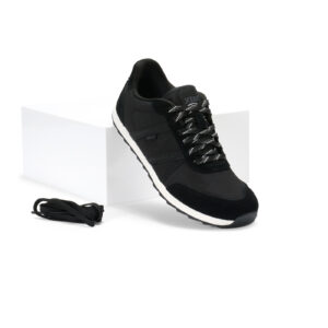 Sneakers Barefoot Damă, Xero, Wynn – Retro Nylon Sneaker, Black / White, W
