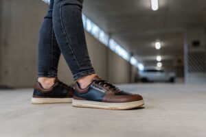 Sneakers barefoot Barebarics Wave, Black & Dark Brown