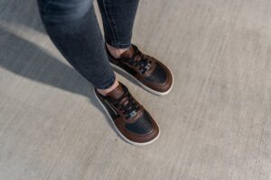 Sneakers barefoot Barebarics Wave, Black & Dark Brown