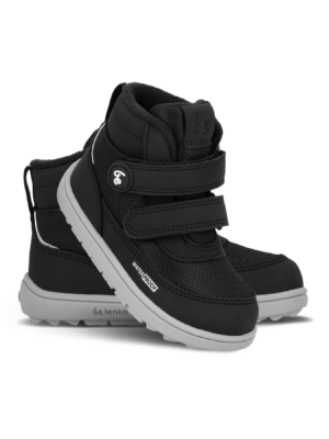 Ghete barefoot copii BeLenka Zippu Preschool – Black & Grey
